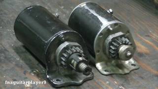 How to replace a starter gear on Briggs and Stratton Starters both rollpin and C clip type [upl. by Alletniuq]