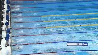 Womens 100m Butterfly Swimming WC Doha 2014 25 m Sarah Sjöström – Gold Medal World Record [upl. by Darreg]