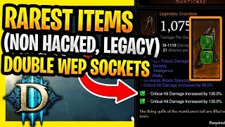 Rarest Items In Diablo 3 Legacy Items Which can NEVER Drop Again That Could be Viable in 2019 [upl. by Anirav982]