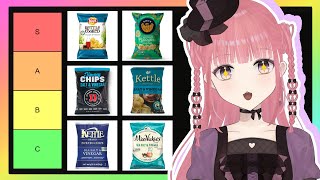 【handcam】 ranking and identifying kettle cooked sea salt and vinegar chips blind andthenmarioparty [upl. by Annodahs600]