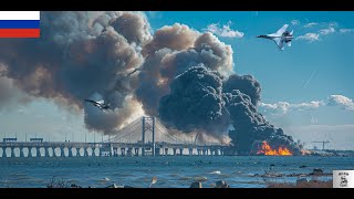 Horrifying Moment THE CRIMEA BRIDGE IS LOST FOREVER Ukraine dropped an 11 Ton bomb on it [upl. by Ricoriki]