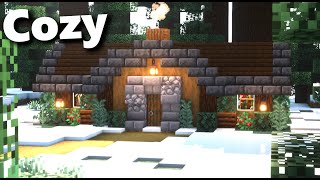 Minecraft  How to Build a Cozy Snow House  Tutorial [upl. by Ahtram363]