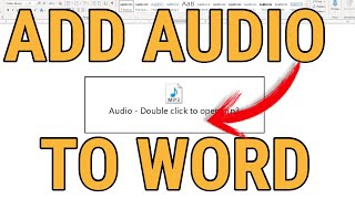 How To Add An Audio File In Word [upl. by Zullo914]