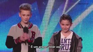 Bard amp Melody  vítima de bullying levou botão dourado legendado Britains got talent [upl. by Gievlos436]