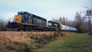 11112024 Winston Salem Southbound Train Z221 With NSCSX SD40 Duo in Lexington NC [upl. by Ahsilav]