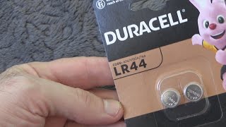 Duracell LR44 Alkaline Button Batteries 15V 2 pcs Unboxing and Test [upl. by Maya734]