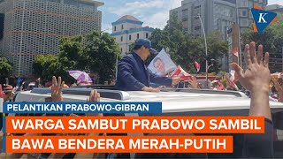 Momen Warga di Sarinah Sambut PrabowoGibran Usai Dilantik Jadi Presiden dan Wakil Presiden [upl. by Poll]