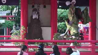 春日神社夏季大祭宵宮 庄内神楽・櫟木神楽座『柴曳』 [upl. by Dumas]