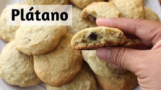 GALLETAS DE PLÁTANO CON CHISPAS DE CHOCOLATE  ALE DE NAVA [upl. by Almallah692]