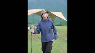 HTX669 ladies waterproof cold weather outdoor rain jacket [upl. by Borras]