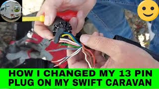 How to replace a Broken 13 pin Plug For our swift Caravan [upl. by Waring191]