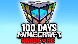 I Survived 100 Days in One Giant Rubiks Cube in Minecraft Hardcore [upl. by Anirad936]