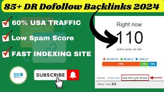 85 DR Dofollow Backlinks 2024  USA Traffic Website [upl. by Ko485]