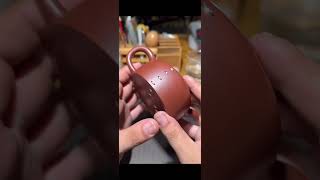 Repairing Zisha Teapot with Silver Pins 紫砂壶 rivets [upl. by Cale]