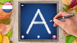 Leer hoofdletters AZ schrijven  Nederlands Alfabet Dutch Alphabet  Letter School [upl. by Osana]