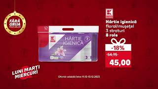 Oferta Kaufland din 1113 decembrie  Roșii hârtie igienică și așternut pentru pisici [upl. by Lomasi37]