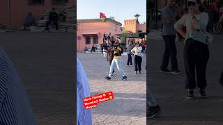 Movie Filming 🥰🇲🇦In Marrakech Medina😃Morocco short shorts marrakech film movie [upl. by Ennairam258]