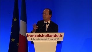 Hollande président premières déclarations [upl. by Uhayile290]