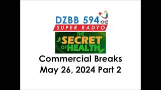 The Secret of Health Commercial Breaks May 26 2024 Part 2 [upl. by Archangel161]