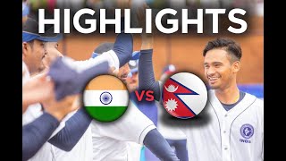 India vs Nepal  West Asia Baseball Cup 2019  Highlights [upl. by Haidabo]