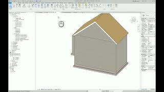 Revit  006  dak plaatsen en metselwerk aanpassen [upl. by Voorhis160]