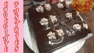 Chocolate pastry  moist and juicy cake  no oven baking Iqras cooking corner [upl. by Damalus]