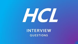 HCL Interview Questions for freshers  HCL  Technical  HR [upl. by Hudson457]