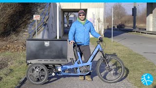 Gleam Escape LastenDreirad mit extravaganter Neigetechnik im EBikeTest [upl. by Ididn]