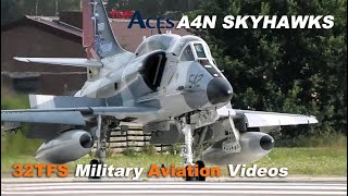 4K A4N SKYHAWKS Startup and Takeoff at Wittmundhafen Air Base ETNT [upl. by Mueller]