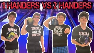 1 Handers VS 2 Handers Bowling Challenge [upl. by Maise]