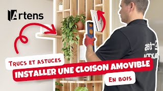 🛠 TUTO  Comment installer une cloison amovible en tasseau bois sans percer MALMO Artens en 2024 [upl. by Luane]