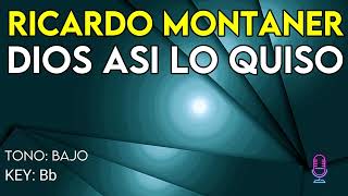 Ricardo Montaner  Dios Asi Lo Quiso  karaoke Instrumental  Bajo [upl. by Nessie]