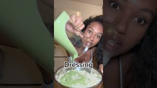 Viraler Green Goddess Salat in nur 5 Minuten🥒🥗✨ rezept arbeit vegan food veganfood haul [upl. by Maclay]