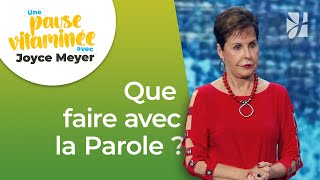 Pause vitaminée avec Joyce  Appliquer ou simplement lire la Parole   Vivre au quotidien [upl. by Waxler712]