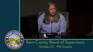 Kern County Board of Supervisors 200 pm meeting for Tuesday October 22 2024 [upl. by Lory]