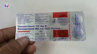 Dompan Tablet  Domperidone 10 mg amp Pantoprazole 20 mg Tablet  Dompan Tablet Uses Side effect Hindi [upl. by Suravaj665]