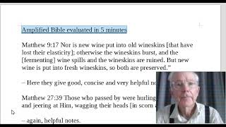 Amplified Bible evaluated in 5 minutes [upl. by Nek516]