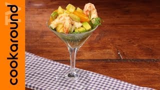 Cocktail di gamberi avocado e mela  Ricetta antipasto [upl. by Gillead209]