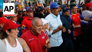 Venezuelan officials rally with supporters to celebrate Supreme Courts ruling to back Maduro [upl. by Humpage515]