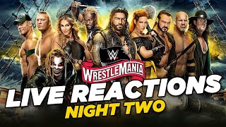 WWE WrestleMania 36 Live Reactions Night Two [upl. by Onirefez266]