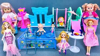 9 Min Satisfying with Unboxing Doll Swimming Pool Playset ASMR Baby Trojan Horse Toys [upl. by Irelav]