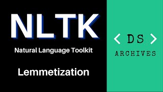 Part  7 How to perform Lemmetization using NLTK with python Natural Language Toolkit Tutorial [upl. by Domel]