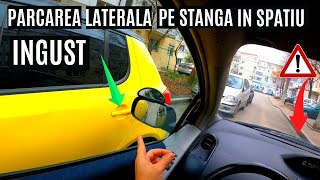 PARCAREA LATERALĂ CU SPATELE PE STÂNGA în spațiu limitat explicată pas cu pas  Școala de șoferi [upl. by Euqinomahs]