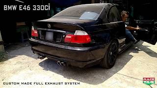 BMW E46 330ci CUSTOM MADE FULL EXHAUST SYSTEM [upl. by Leake999]