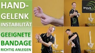 Handgelenk Instabilität  eine geeignete Bandage richtig anlegen [upl. by Orji]