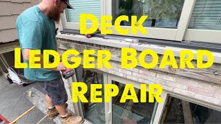 Deck Ledger Board Repair  Roof Top Floating Deck Update [upl. by Lacym]