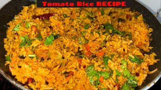 Homemade Simple and Spicy Tomato Fried Rice with Instant Premix Tomato Paste  Tomato Rice [upl. by Esya447]