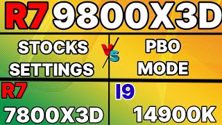 9800X3D VS İ9 14900K VS 7800X3D VS INTEL 285K 9800X3D PBO VS STOCK SETTING HOW MUCH IT AFFECT GAMING [upl. by Lohner]