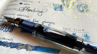 Review Pelikan Golden Lapis Shimmer Ink [upl. by Lasley]