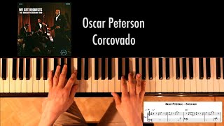 Jazz solo pdf Oscar Peterson  Quiet Nights Of Quiet Stars Corcovado piano transcription [upl. by Monarski430]